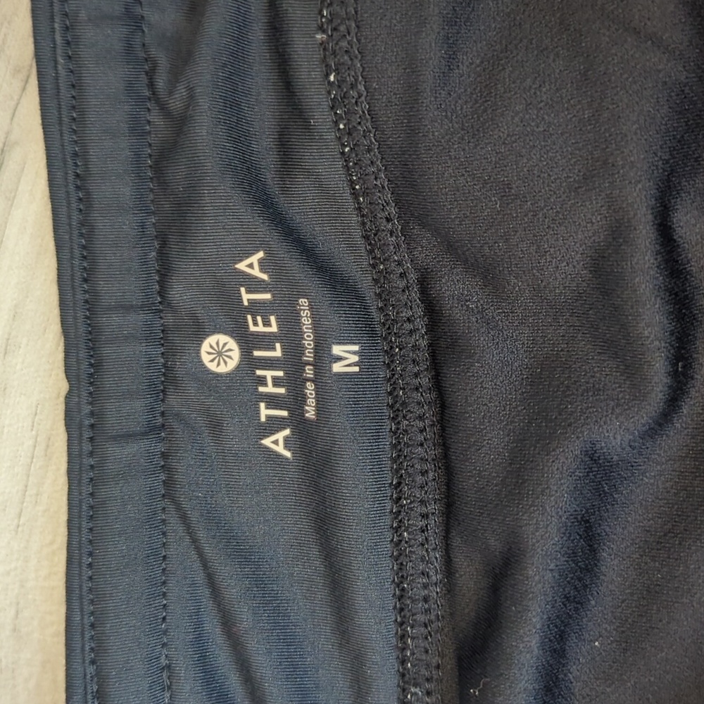 Athleta Pulse Striped Athletic Running Shorts Med… - image 2